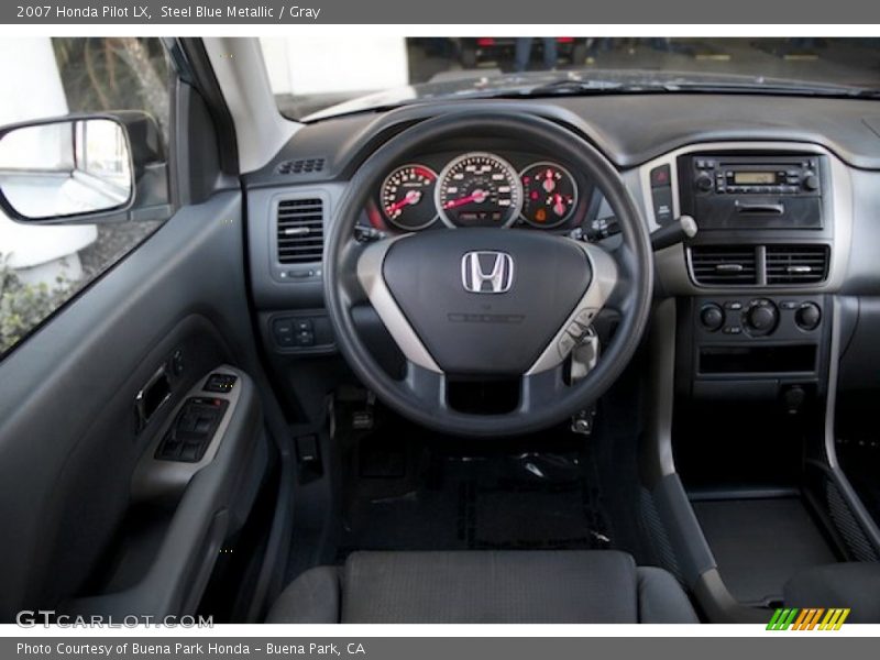 Steel Blue Metallic / Gray 2007 Honda Pilot LX