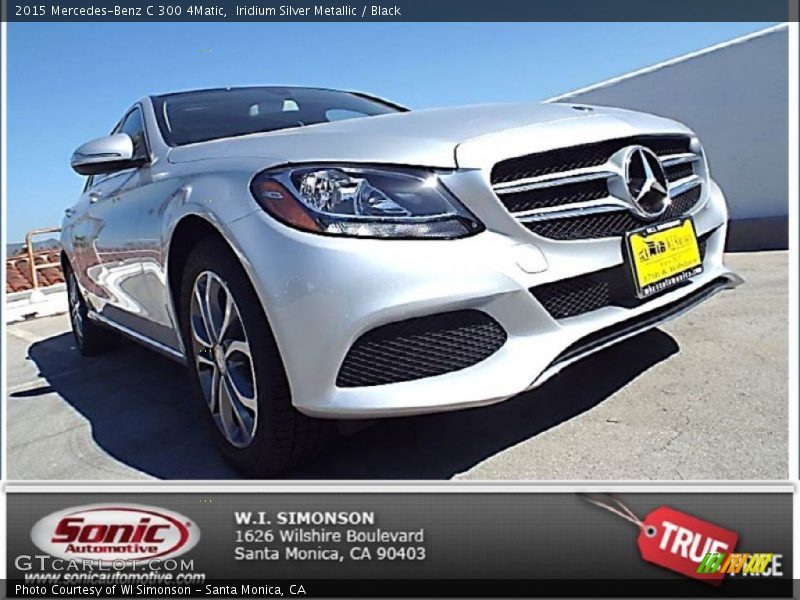 Iridium Silver Metallic / Black 2015 Mercedes-Benz C 300 4Matic