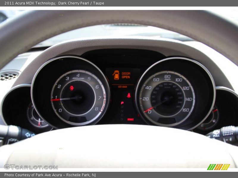 Dark Cherry Pearl / Taupe 2011 Acura MDX Technology