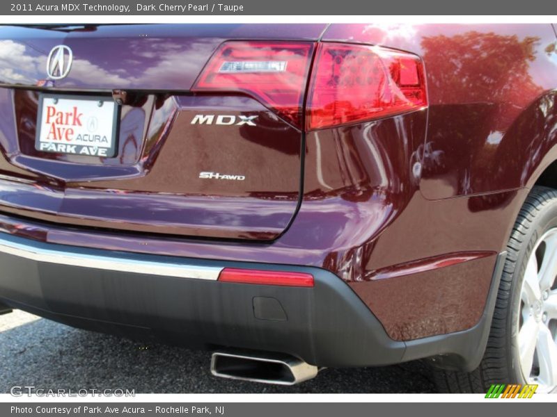 Dark Cherry Pearl / Taupe 2011 Acura MDX Technology