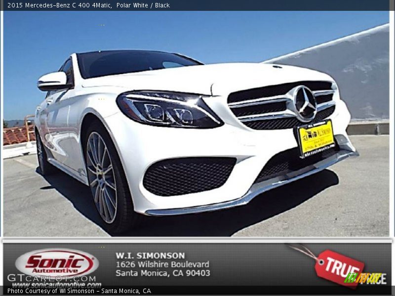 Polar White / Black 2015 Mercedes-Benz C 400 4Matic