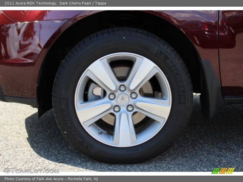 Dark Cherry Pearl / Taupe 2011 Acura MDX Technology