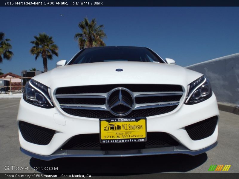 Polar White / Black 2015 Mercedes-Benz C 400 4Matic