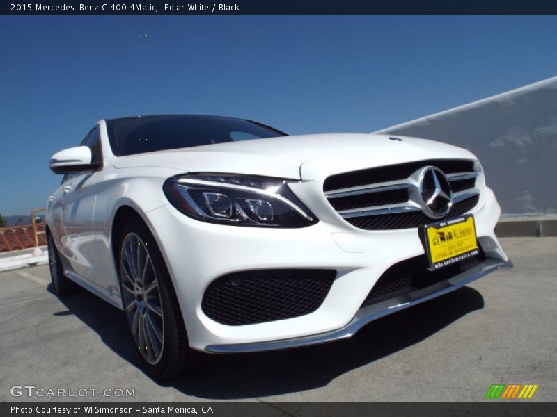 Polar White / Black 2015 Mercedes-Benz C 400 4Matic