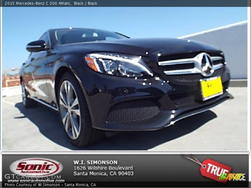 Black / Black 2015 Mercedes-Benz C 300 4Matic