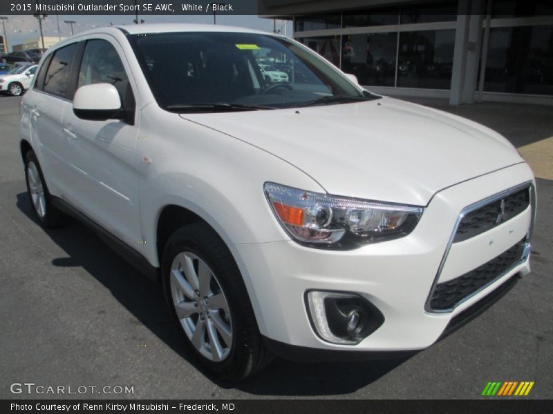 White / Black 2015 Mitsubishi Outlander Sport SE AWC