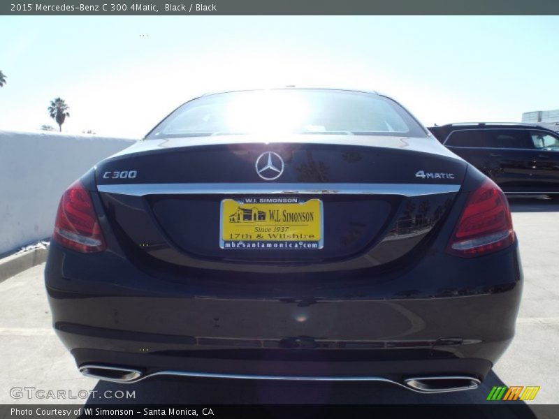 Black / Black 2015 Mercedes-Benz C 300 4Matic