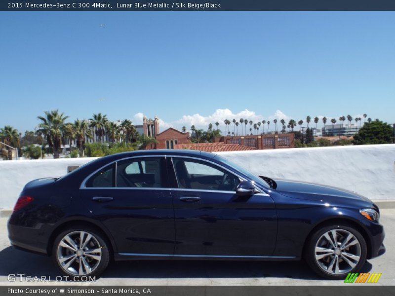 Lunar Blue Metallic / Silk Beige/Black 2015 Mercedes-Benz C 300 4Matic