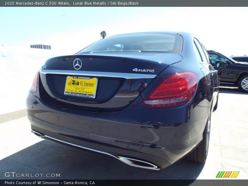Lunar Blue Metallic / Silk Beige/Black 2015 Mercedes-Benz C 300 4Matic