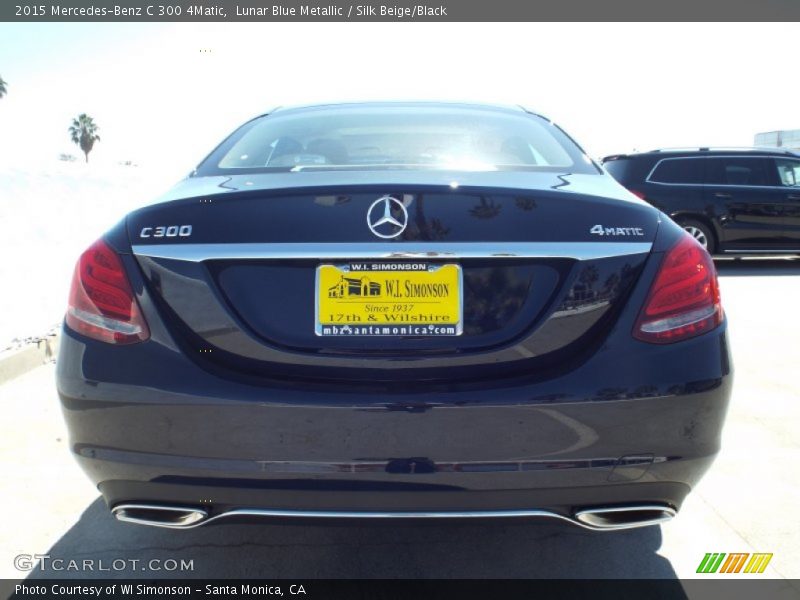 Lunar Blue Metallic / Silk Beige/Black 2015 Mercedes-Benz C 300 4Matic