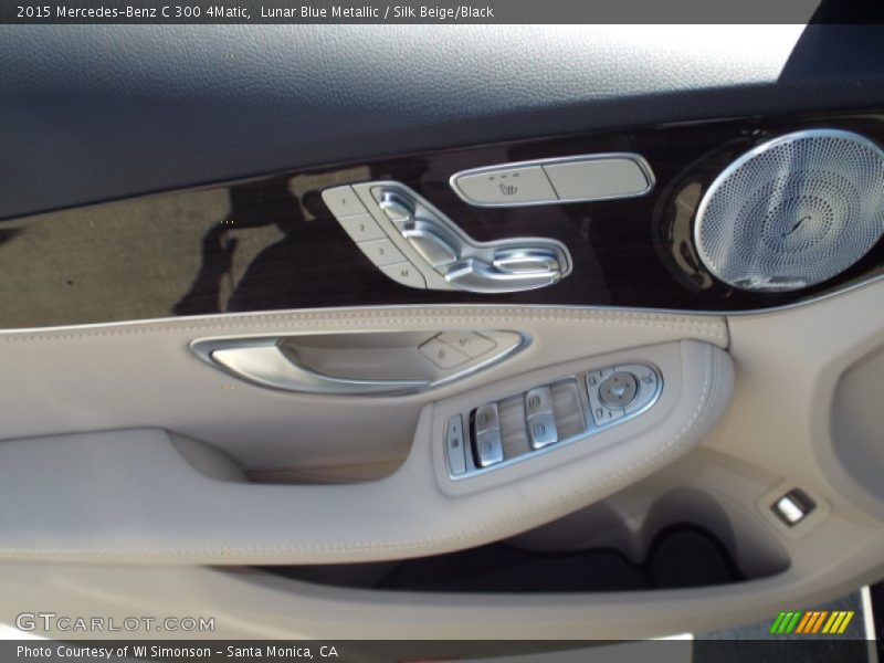 Lunar Blue Metallic / Silk Beige/Black 2015 Mercedes-Benz C 300 4Matic