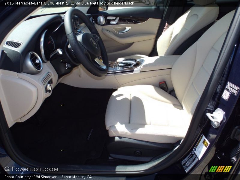 Lunar Blue Metallic / Silk Beige/Black 2015 Mercedes-Benz C 300 4Matic