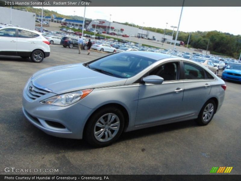 Radiant Silver / Gray 2011 Hyundai Sonata GLS