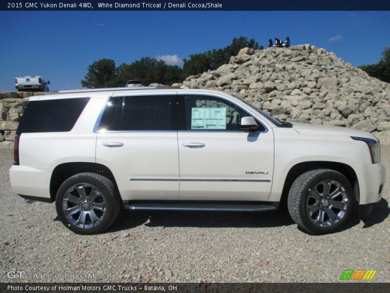 White Diamond Tricoat / Denali Cocoa/Shale 2015 GMC Yukon Denali 4WD