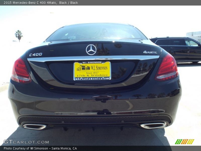 Black / Black 2015 Mercedes-Benz C 400 4Matic