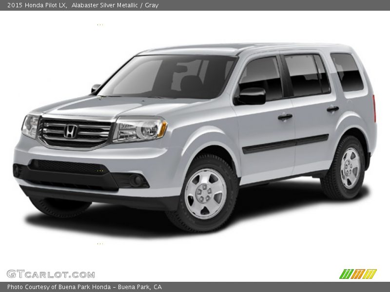 Alabaster Silver Metallic / Gray 2015 Honda Pilot LX