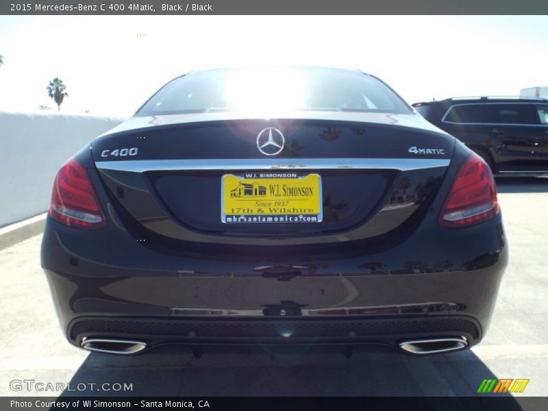 Black / Black 2015 Mercedes-Benz C 400 4Matic