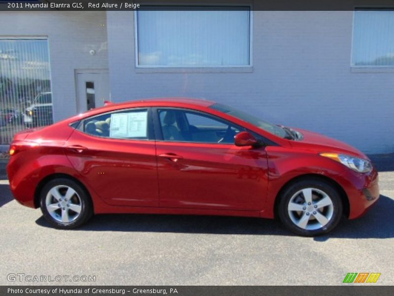 Red Allure / Beige 2011 Hyundai Elantra GLS
