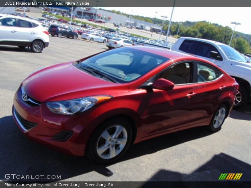 Red Allure / Beige 2011 Hyundai Elantra GLS