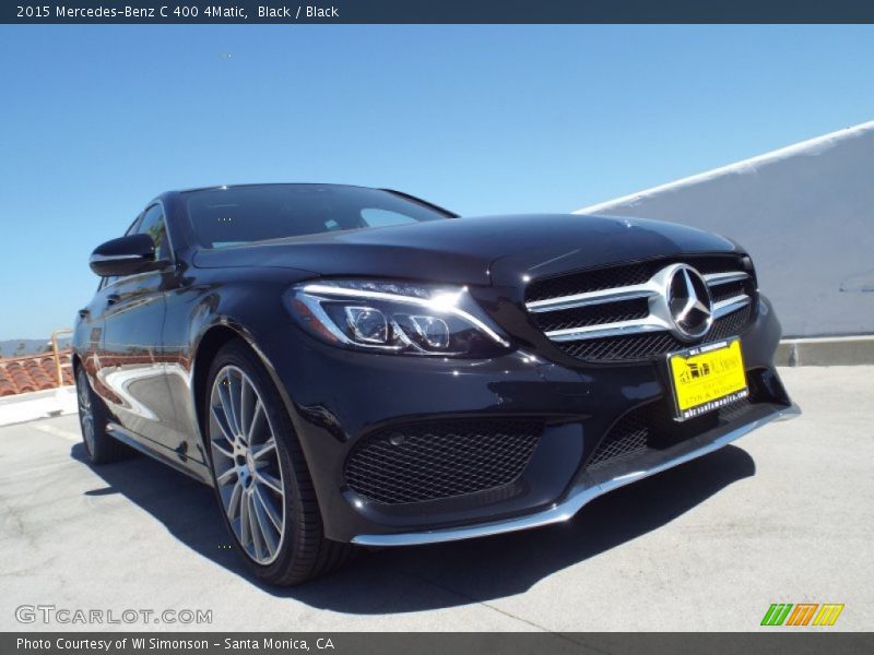 Black / Black 2015 Mercedes-Benz C 400 4Matic