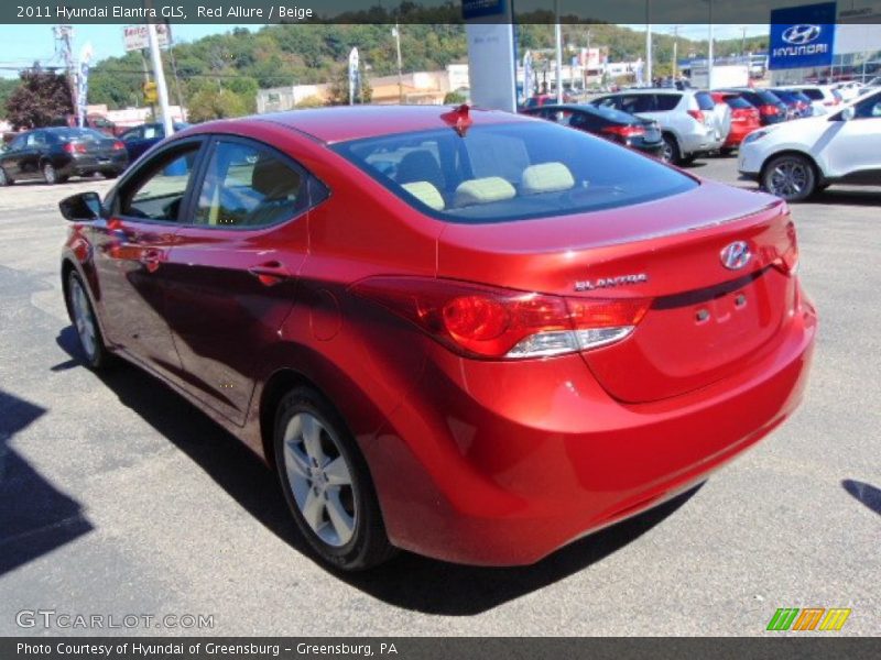 Red Allure / Beige 2011 Hyundai Elantra GLS