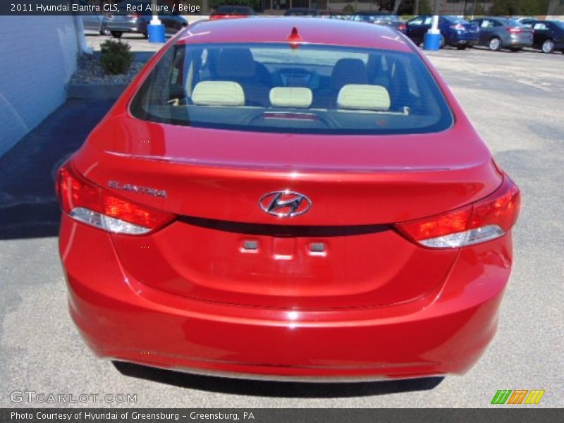 Red Allure / Beige 2011 Hyundai Elantra GLS
