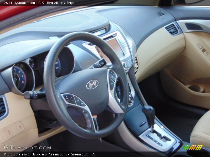 Red Allure / Beige 2011 Hyundai Elantra GLS