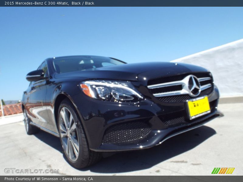 Black / Black 2015 Mercedes-Benz C 300 4Matic