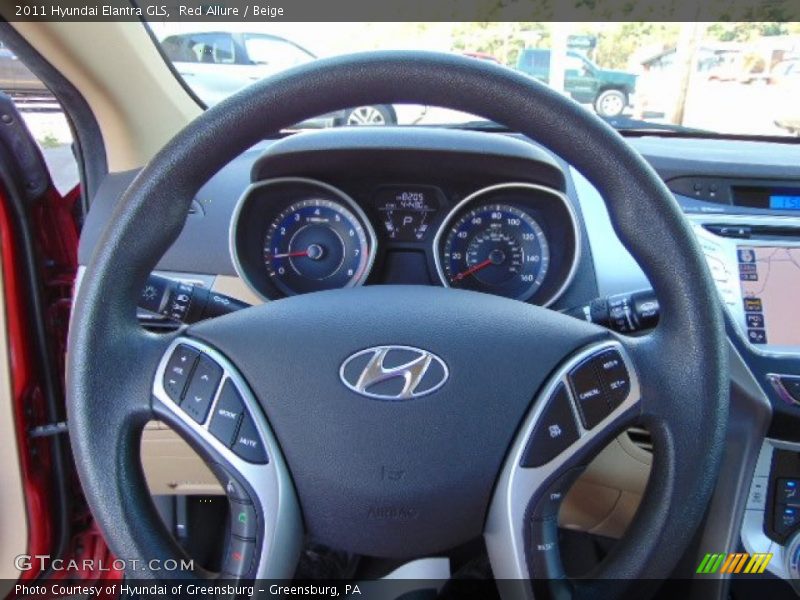 Red Allure / Beige 2011 Hyundai Elantra GLS