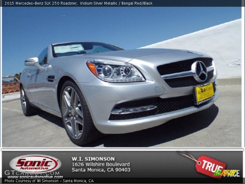 Iridium Silver Metallic / Bengal Red/Black 2015 Mercedes-Benz SLK 250 Roadster