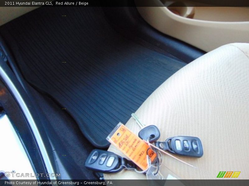 Red Allure / Beige 2011 Hyundai Elantra GLS