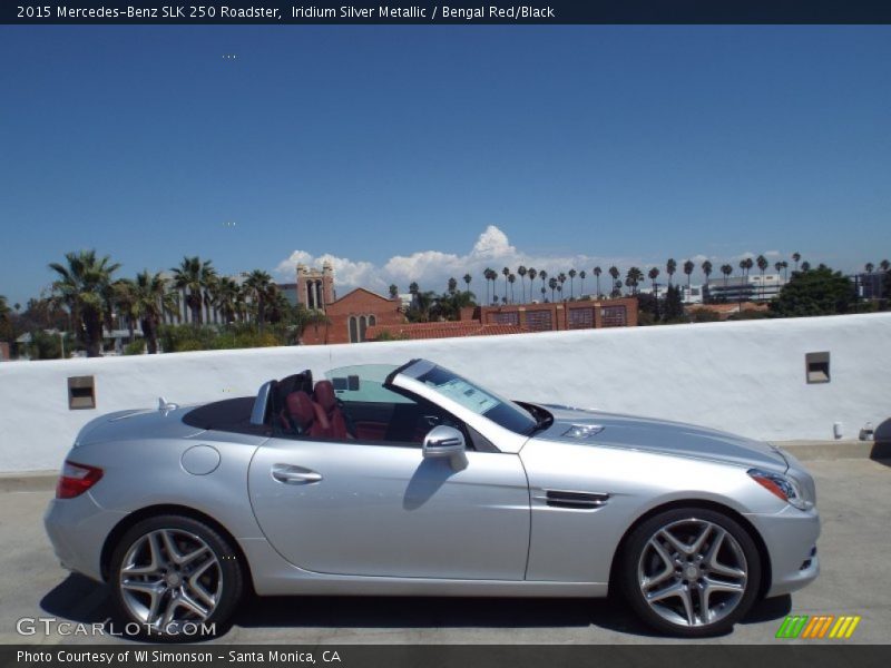 Iridium Silver Metallic / Bengal Red/Black 2015 Mercedes-Benz SLK 250 Roadster