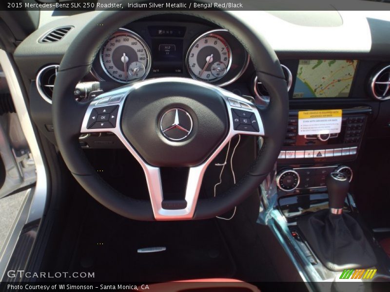 Iridium Silver Metallic / Bengal Red/Black 2015 Mercedes-Benz SLK 250 Roadster
