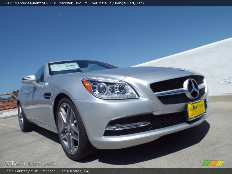 Iridium Silver Metallic / Bengal Red/Black 2015 Mercedes-Benz SLK 250 Roadster