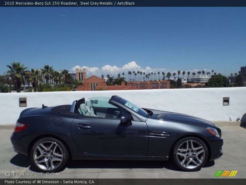 Steel Grey Metallic / Ash/Black 2015 Mercedes-Benz SLK 250 Roadster