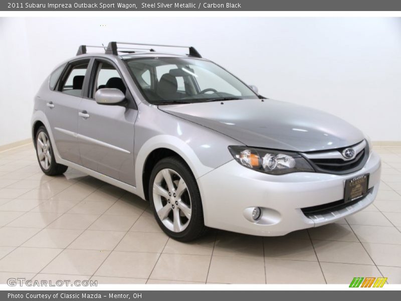 Steel Silver Metallic / Carbon Black 2011 Subaru Impreza Outback Sport Wagon