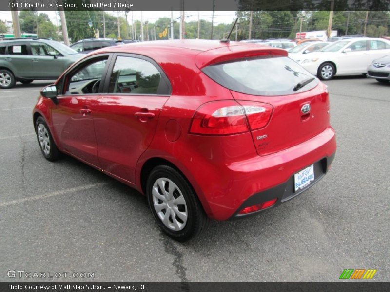 Signal Red / Beige 2013 Kia Rio LX 5-Door