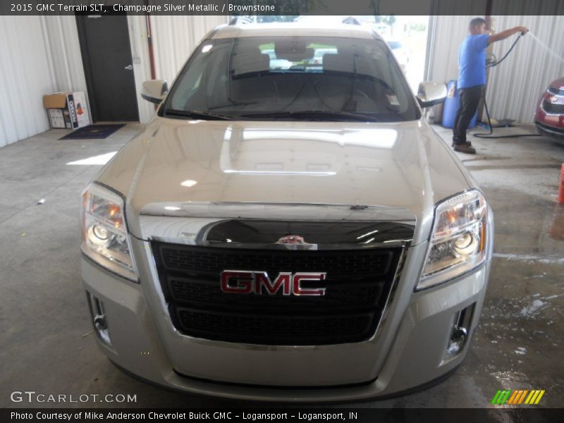 Champagne Silver Metallic / Brownstone 2015 GMC Terrain SLT