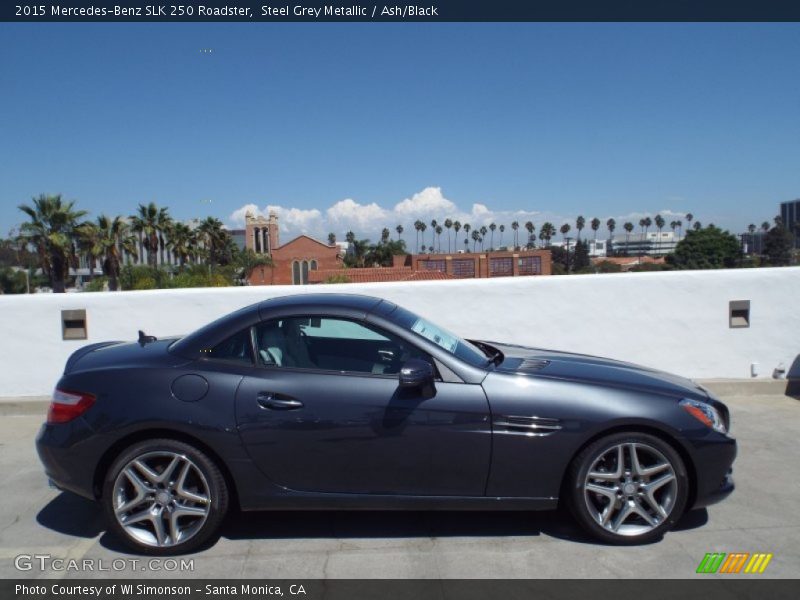 Steel Grey Metallic / Ash/Black 2015 Mercedes-Benz SLK 250 Roadster