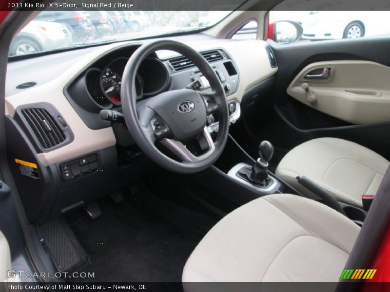 Signal Red / Beige 2013 Kia Rio LX 5-Door