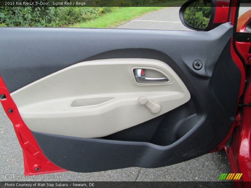 Signal Red / Beige 2013 Kia Rio LX 5-Door