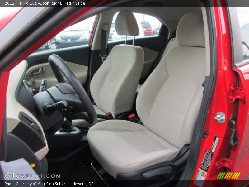 Signal Red / Beige 2013 Kia Rio LX 5-Door