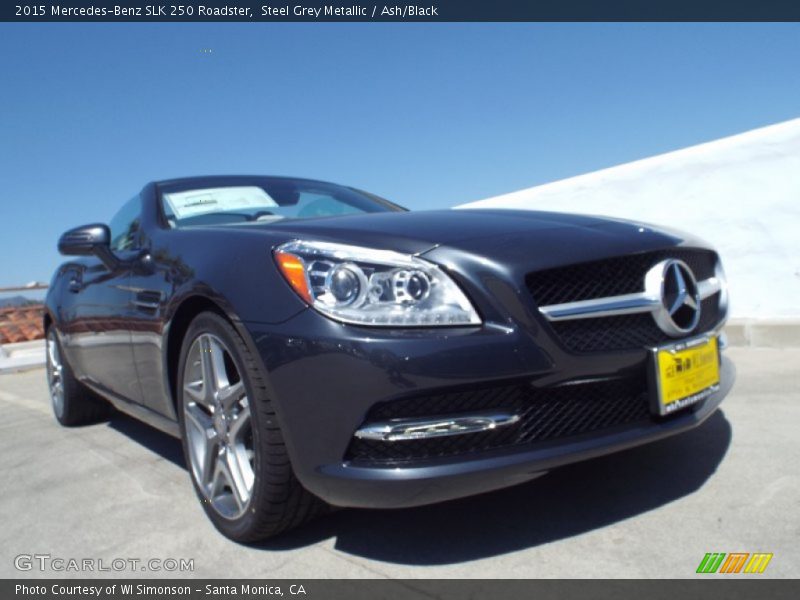 Steel Grey Metallic / Ash/Black 2015 Mercedes-Benz SLK 250 Roadster