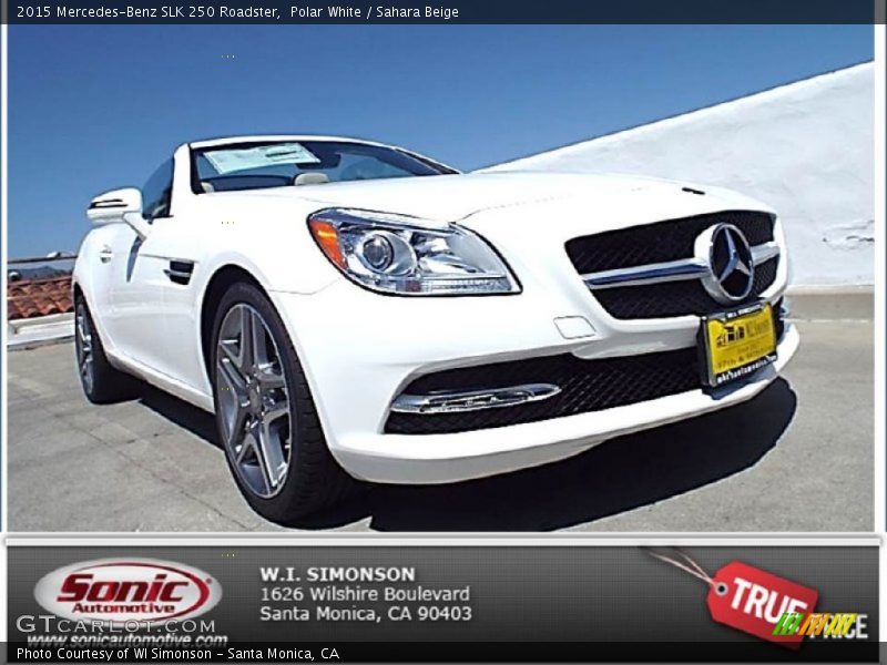 Polar White / Sahara Beige 2015 Mercedes-Benz SLK 250 Roadster