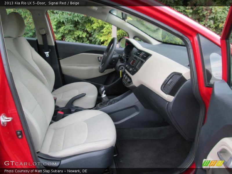 Signal Red / Beige 2013 Kia Rio LX 5-Door