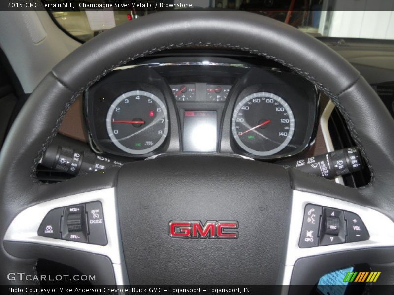 Champagne Silver Metallic / Brownstone 2015 GMC Terrain SLT