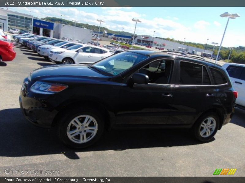 Twilight Black / Gray 2012 Hyundai Santa Fe GLS AWD
