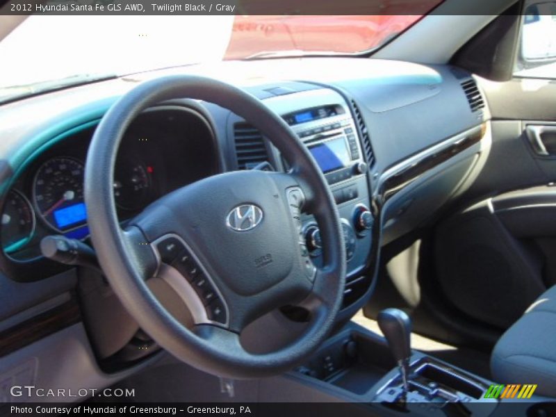 Twilight Black / Gray 2012 Hyundai Santa Fe GLS AWD