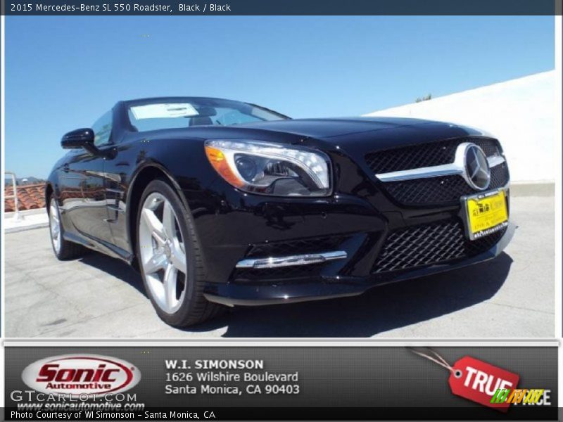 Black / Black 2015 Mercedes-Benz SL 550 Roadster