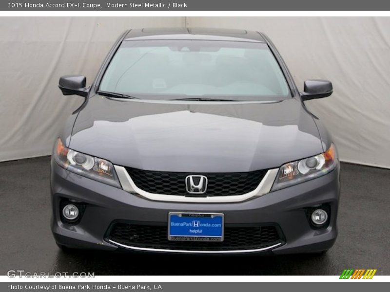 Modern Steel Metallic / Black 2015 Honda Accord EX-L Coupe